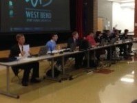 The school board meets in the Badger Middle School cafeteria on Sept. 22.