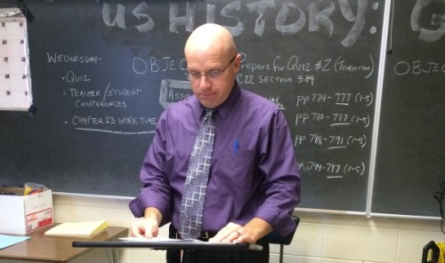 Michael Kieser, East social studies teacher, opposes the combination of East and West.